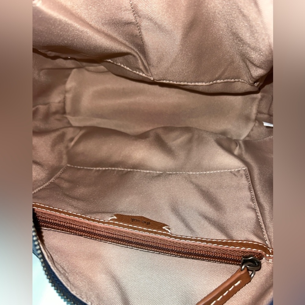 The Sak Sequoia Hobo Shoulder Bag Blue Leather with
Charms NEW - Picture 14 of 16